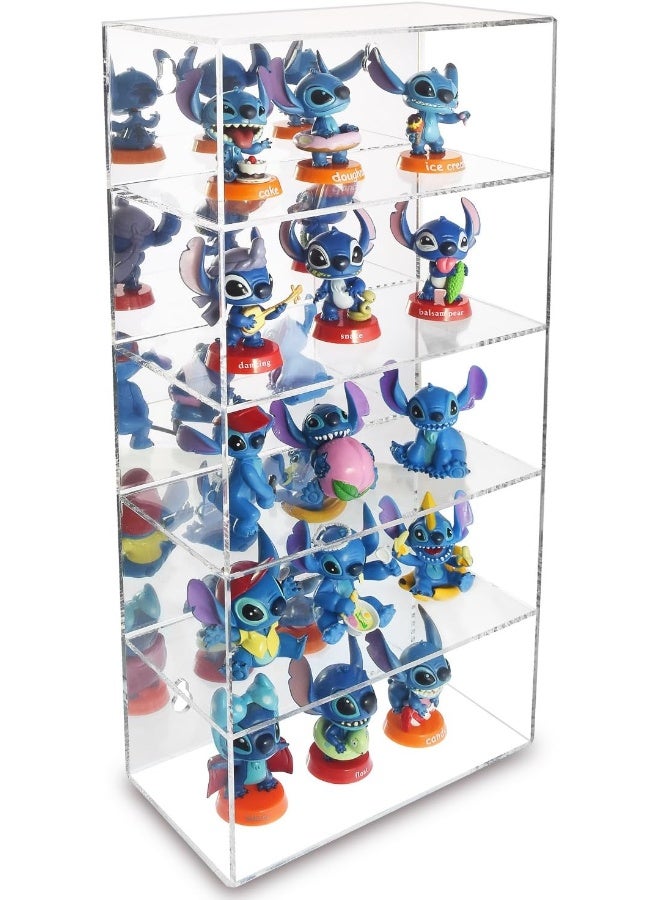 TPGP Mirrored Back Acrylic Display Case, 5-Level Collection Display Case for Mini Funko Pop Figures, Sunglasses Rack, Freestanding or Wall-Mounted, Acrylic Eyewear Display Case, Clear - Image 4