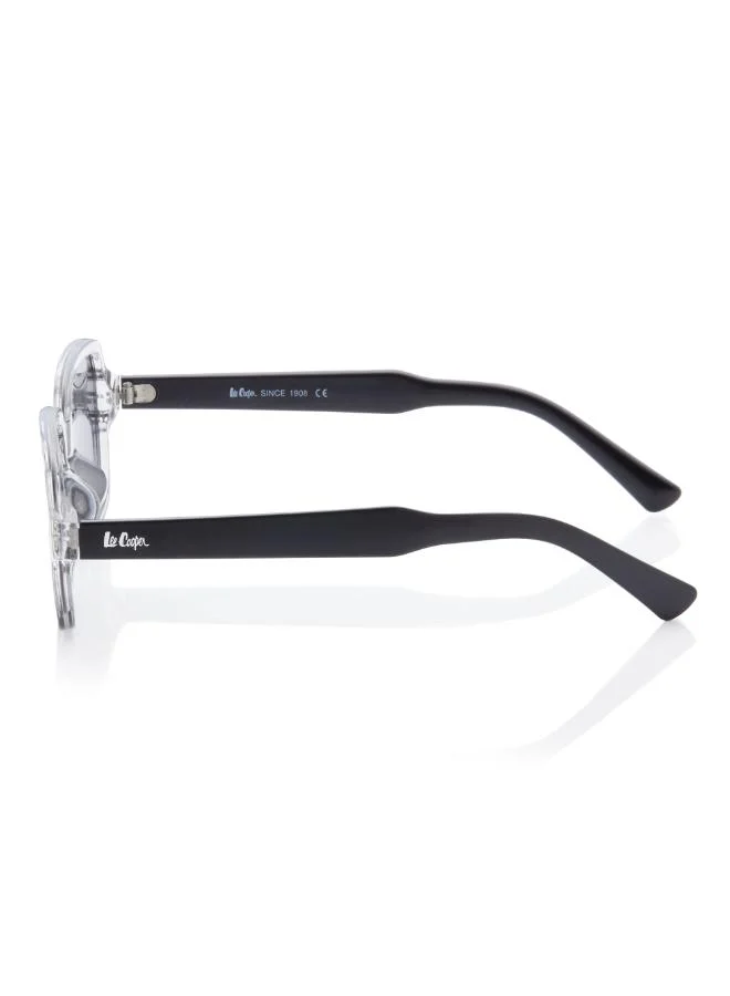 Lee Cooper Women's Polarized Sunglasses Grey Frame Clear Grey+Black Mirror Lens 53mm  - LC1213C04