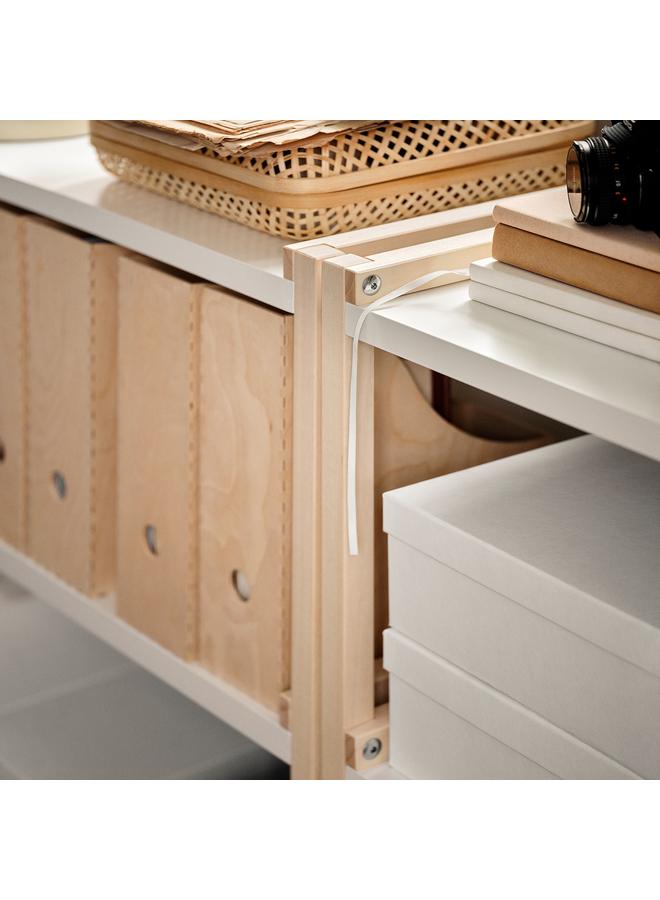 Zaboon Open Shelving Unit, Aspen/White, 70X34X154 Cm - Image 5