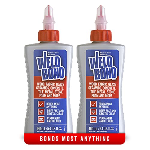 Weldbond Wood Glue for Furniture Heavy Duty, Wood Glue for Woodworking, Bonds Most Anything Including Glass Crafts Ceramic Tile Mosaic Stones Pottery Jewelry & More. Non-Toxic PVA 5.4 oz / 160ml - Image 1