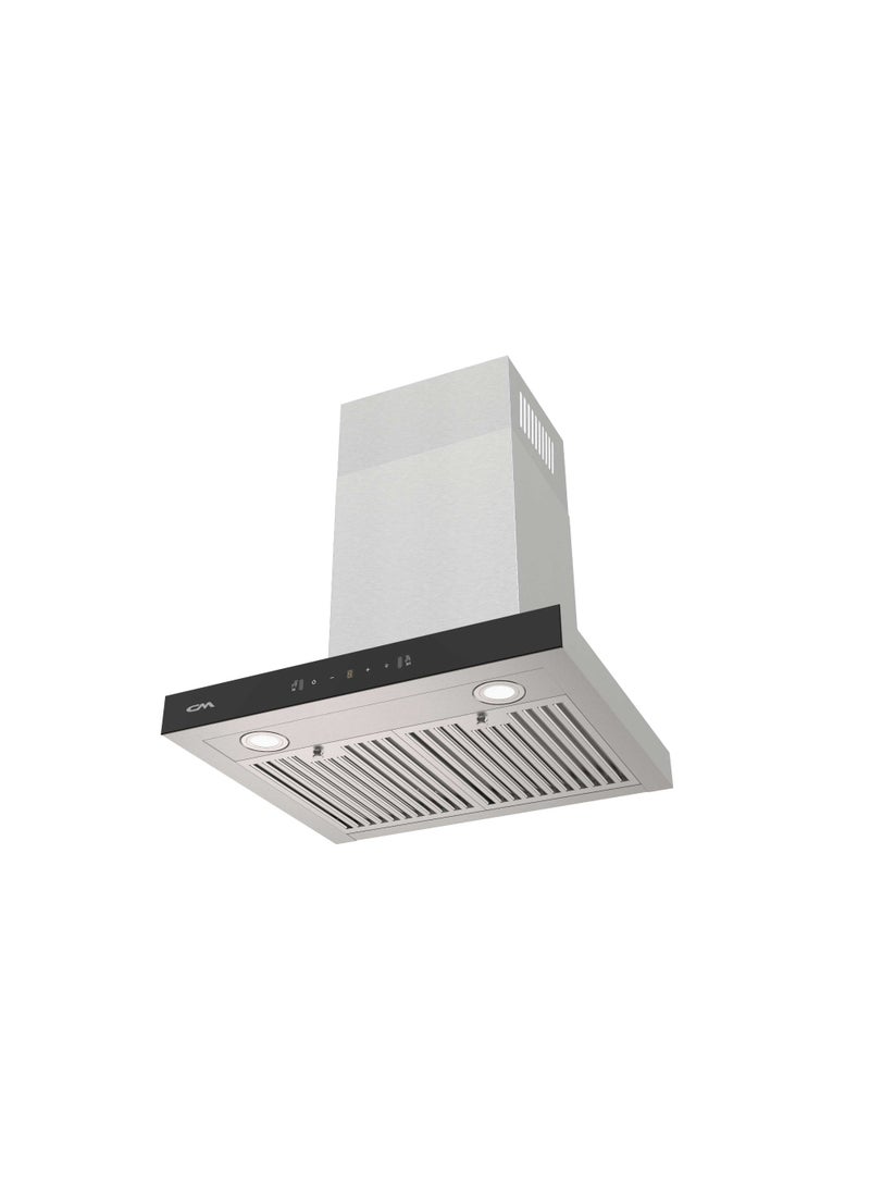 CM FLORENCE 60cm Wall Mounted Range Hood – Silver Hood with Hand Sensor, Touch Control & 1000 m³/h Airflow - Image 1