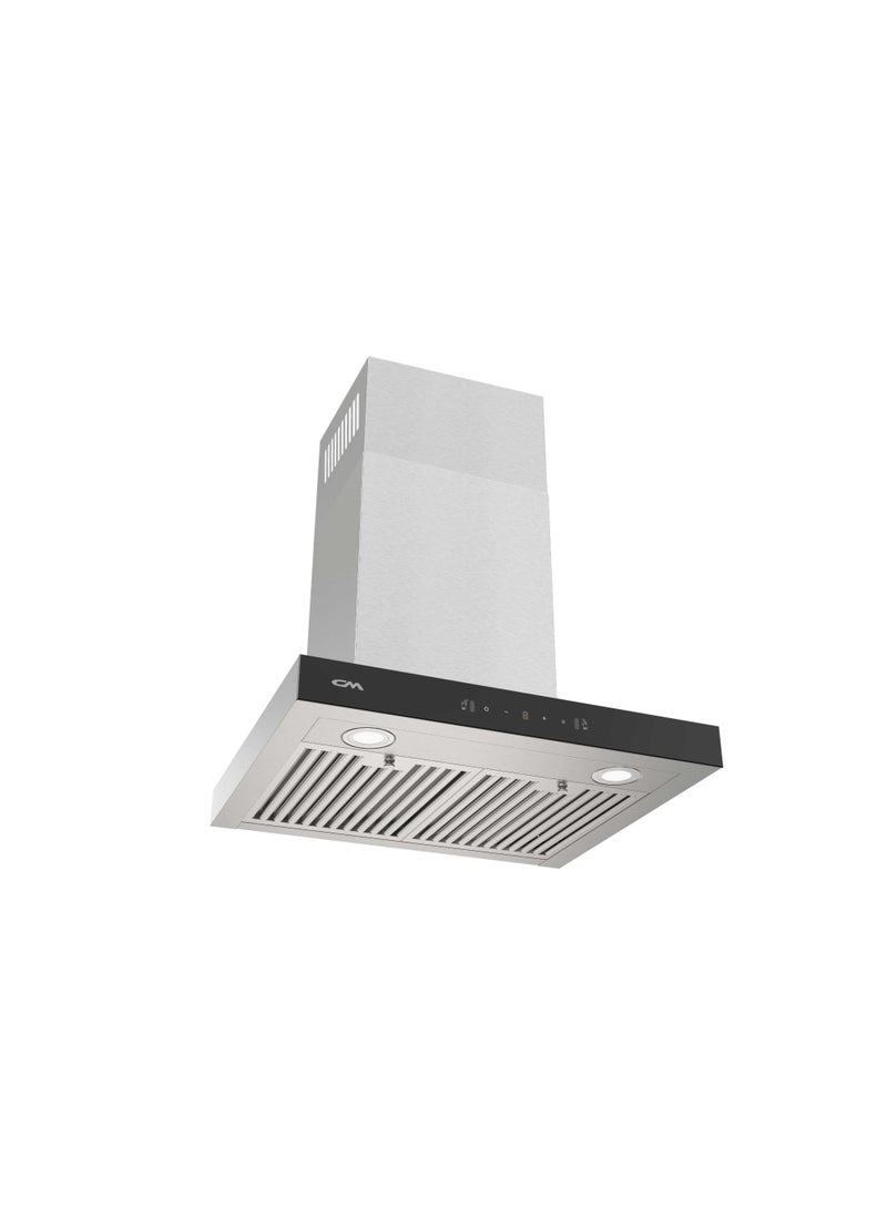 CM FLORENCE 60cm Wall Mounted Range Hood – Silver Hood with Hand Sensor, Touch Control & 1000 m³/h Airflow - Image 2