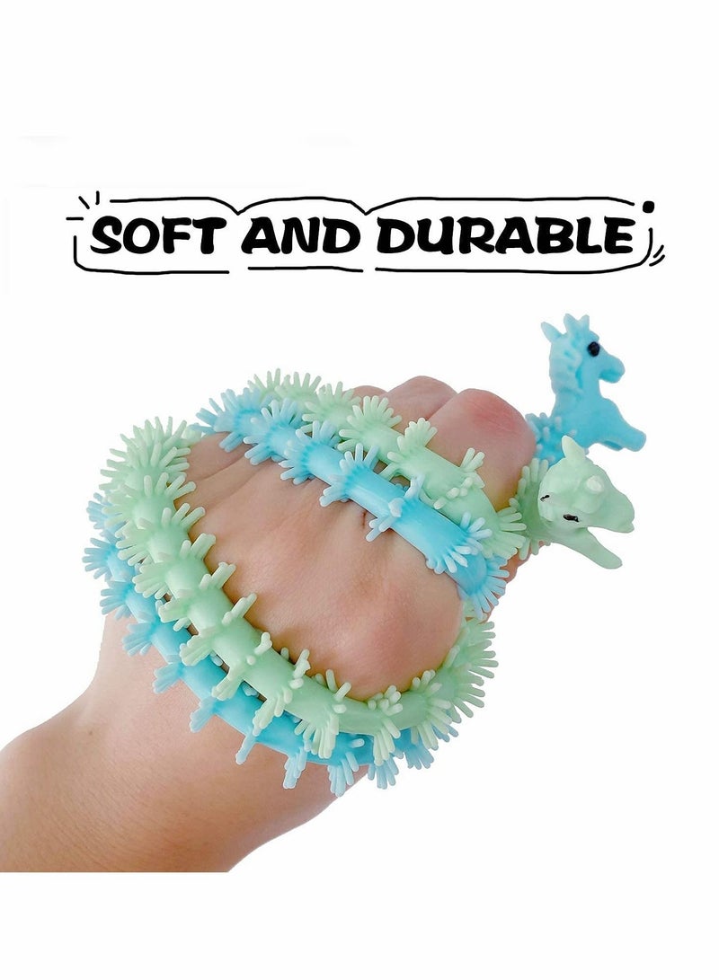 Excefore 12 Pack Sensory Toys Unicorn Stretchy String for Stress Relief Colorful Fidget Anxiety Squeeze Noodles Toy for Kids and Adults with ADD,ADHD,OCD - Image 5