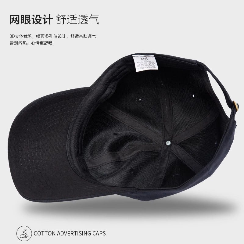 Pure Cotton Soft Top Baseball Hat Customized Logo Embroider Milk Tea Shop Catering Special Work Cap Duck Tongue Advertising Cap - Image 5