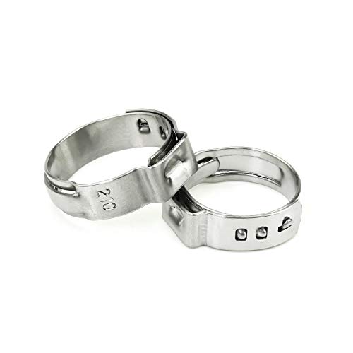 Sutemribor 304 Stainless Steel 7-21mm Single Ear Hose Clamps Assortment Kit, 128PCS - Image 4