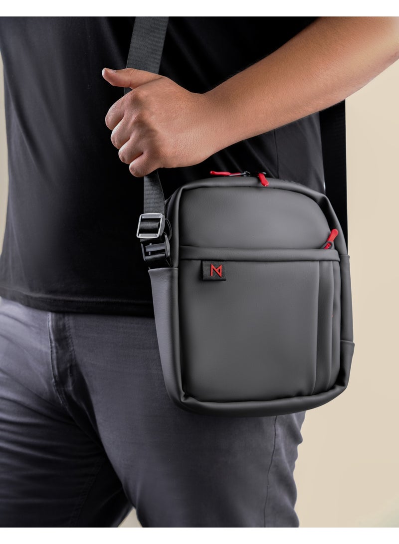 Motevia Motevia Leather Crossbody Bag Men Shoulder Bag with Adjustable Strap Crossbody Bag Size 27 * 23cm Crossbody Bag  - Image 4