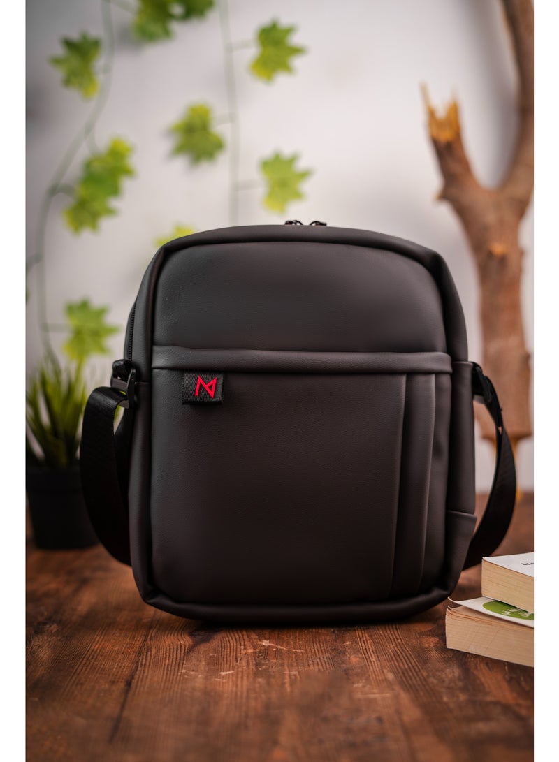 Motevia Motevia Leather Crossbody Bag Men Shoulder Bag with Adjustable Strap Crossbody Bag Size 27 * 23cm Crossbody Bag  - Image 2