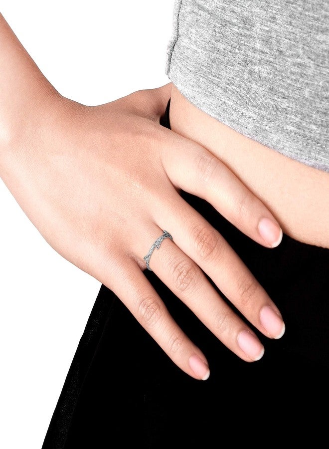 ايرافيدا خاتم إيرافيدا إيفري داي نيتشرز تري برانش من الفضة الإسترليني عيار 925 | خواتم زفاف رقيقة للنساء | تصميم أنيق ومريح للنساء | قطعة مميزة | المقاسات (11) - Image 5