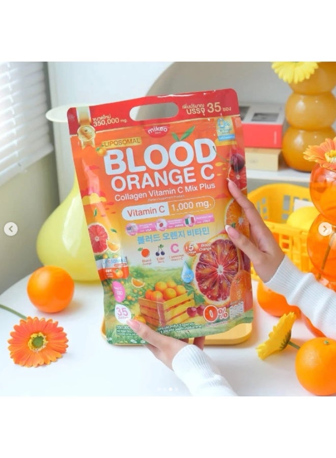 Mikeo Mikea Liposomal Blood Orange C Collagen Vitamin C Mix Plus Powder Sachets 35 Sticks | Vitamin C 1000mg | Blood Orange Flavor - Image 4