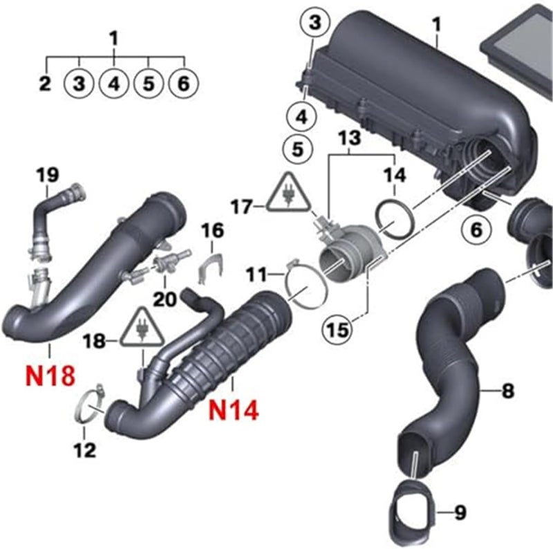 Wivplex Silicone Cold Air Intake Hose Kit for MINI - Image 3