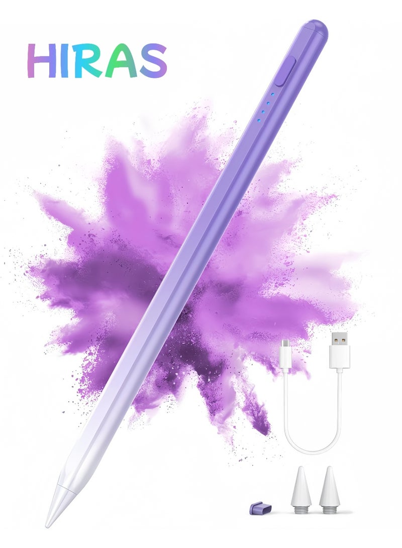 Hiras Universal Active Stylus Pen Compatible with Huawei/Honor/Samsung/Lenovo/Xiaomi and Other Android Smartphone and Tablet Devices Tablet Pen, Purple (Apple iPad 2018 and Before) - Image 1