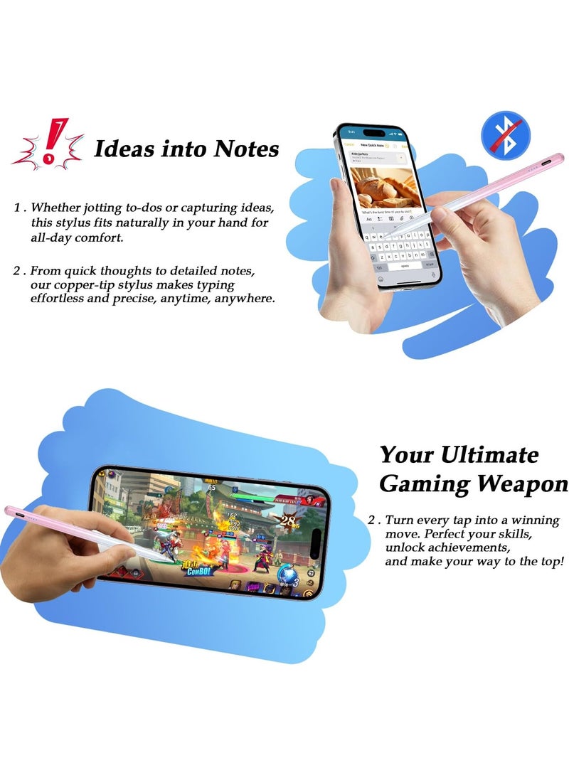 Hiras Universal Active Stylus Pen Compatible with Huawei/Honor/Samsung/Lenovo/Xiaomi and Other Android Smartphone and Tablet Devices Tablet Pen, Purple (Apple iPad 2018 and Before) - Image 2