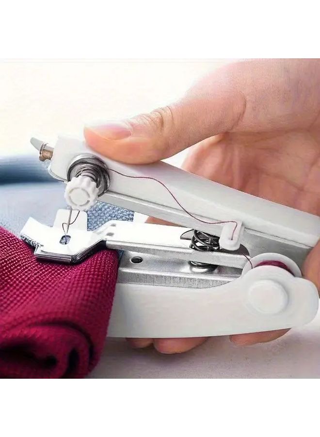 15 Piece Set Handheld Mini Sewing Machine With 12 Color Thread Reels For Beginners - Image 3