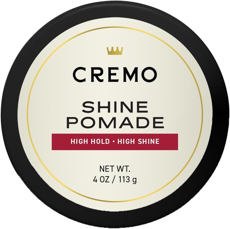 cremo Hair Pomade for Men - Premium Barber Grade Pomade, High Hold & Shine, Hair Styling, 4 Oz - Image 1