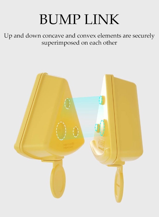 DUNISO 6 Pcs Silicone Ice Lolly Moulds Frozen Chocolate Creative Dessert Popsicle DIY Ice Cream Stick Tray Reusable Ice Pop Maker Creative Cheese shape Ice Sorbet Mold for Making Ice Cream  - Image 5