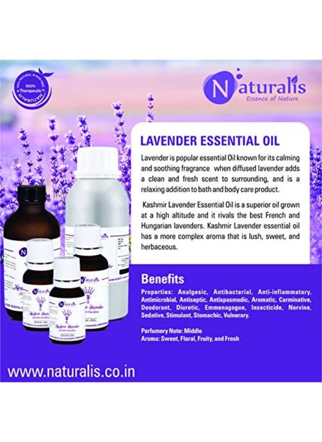 Naturalis - Essence Of Nature High Altitude Premium Kashmir Lavender Essential Oil For Hair, Skin, Face, Calming Bath Or Massage For Restful Sleep - 10Ml - Image 1
