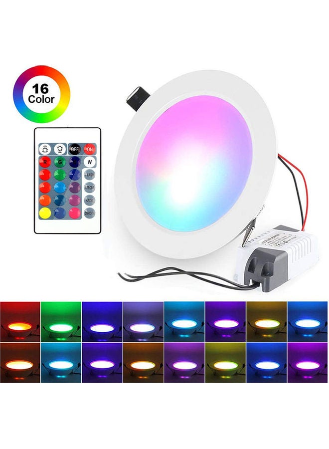 15W LED Recessed Lighting Downlight With Ir Remote Control White 20x5x20centimeter - Image 2