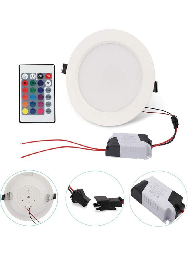 15W LED Recessed Lighting Downlight With Ir Remote Control White 20x5x20centimeter - Image 3