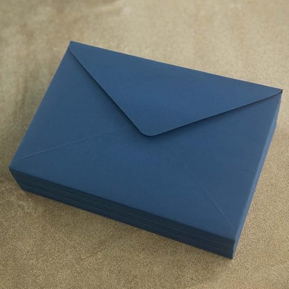 Accuprints Navy Blue Envelopes Pack of 25 (5 x 7) inches | Unique design Texture Hand made envelopes for wedding/party/office use/gift | Size 5 X 7 inches (Navy Blue, Pack of 25) - Image 5