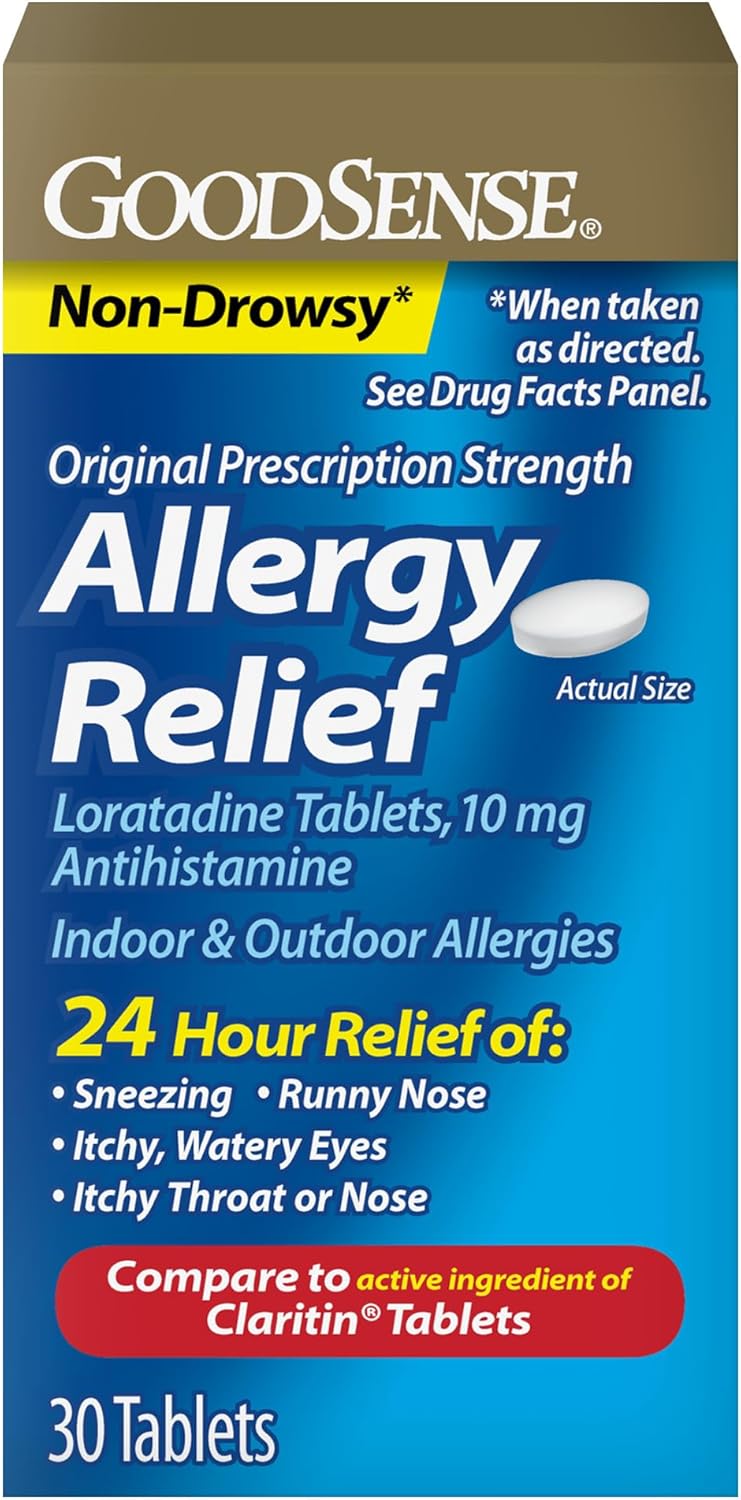 GoodSense Allergy Relief Loratadine Tablets 10 mg Antihistamine Allergy Medicine for 24 Hour Allergy Relief 30 Count - Image 1