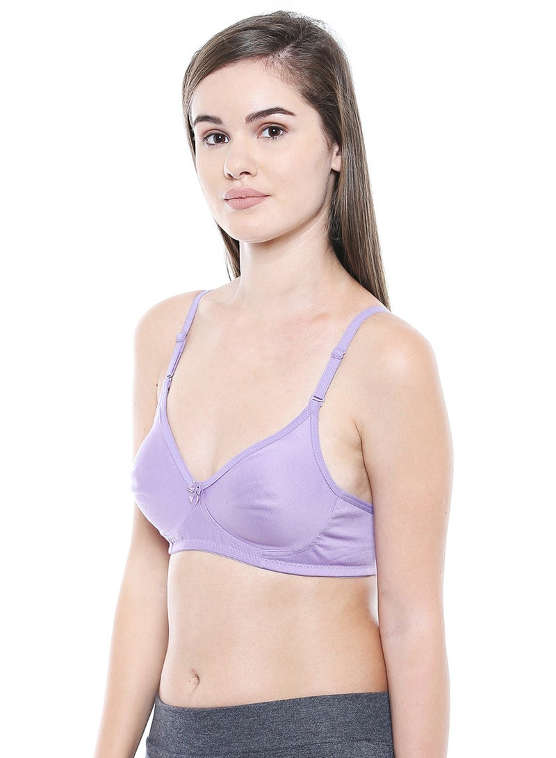 Bodycare Purple Sports Bra with broad shoulder strap- Pack of 1 - Image 3