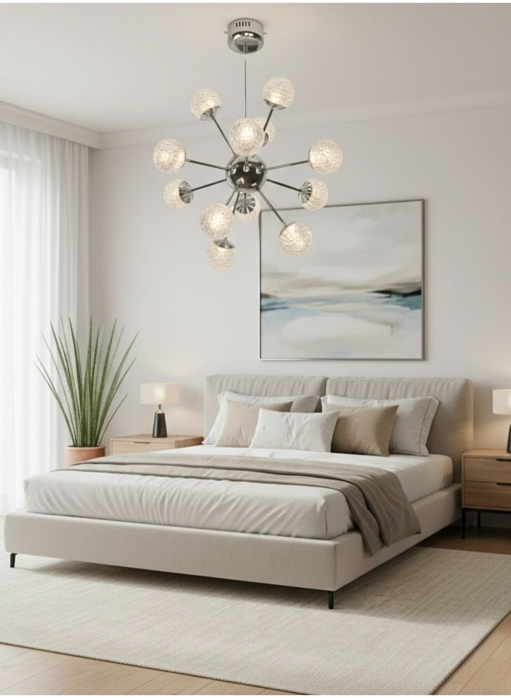 BUY4LESS -  Modern Lighting, Chandelier, Light, Light ball Special, Chrome Color, 60x60 cm, Suitable for bedroom and living room, Adjustable height - Image 5