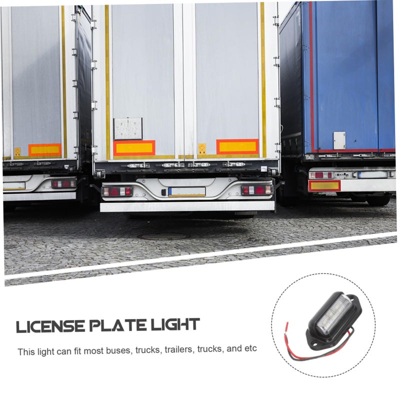 24V LED License Plate Light For Trucks RVs Trailers Easy Install Bright White - Image 4