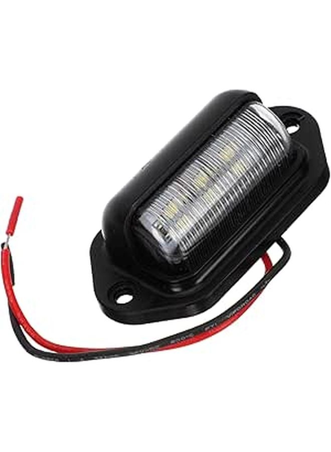24V LED License Plate Light For Trucks RVs Trailers Easy Install Bright White - Image 1