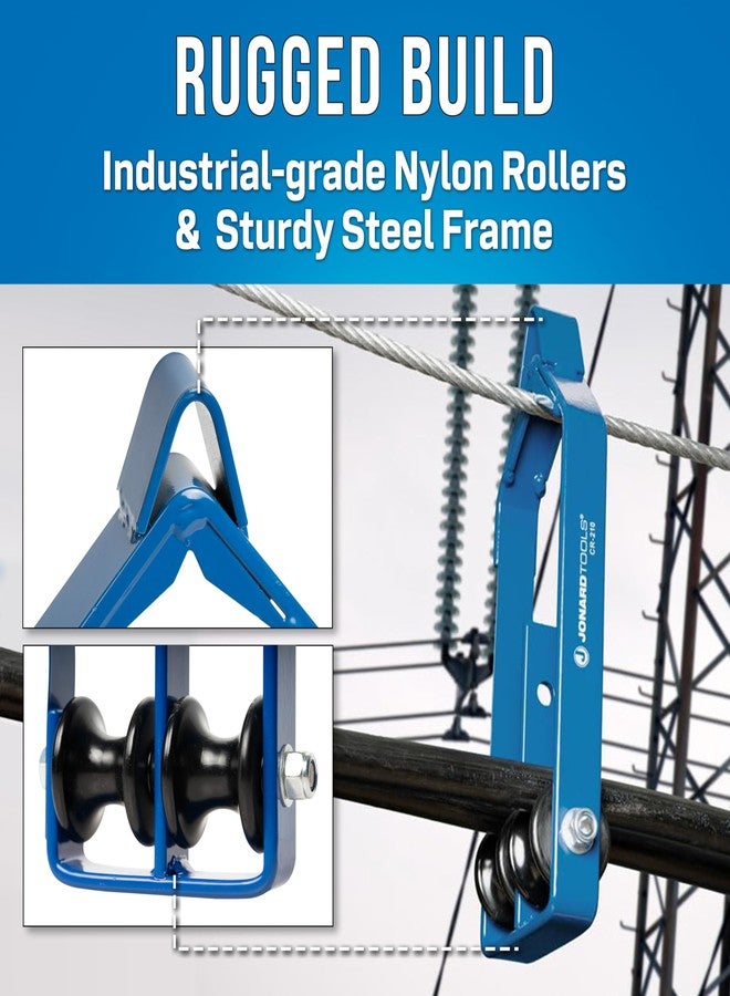 جونارد تولز بكرة كابل مزدوجة CR-210/4 من جونارد تولز لكابل بقطر بوصة واحدة، عبوة من 4 قطع - Image 4