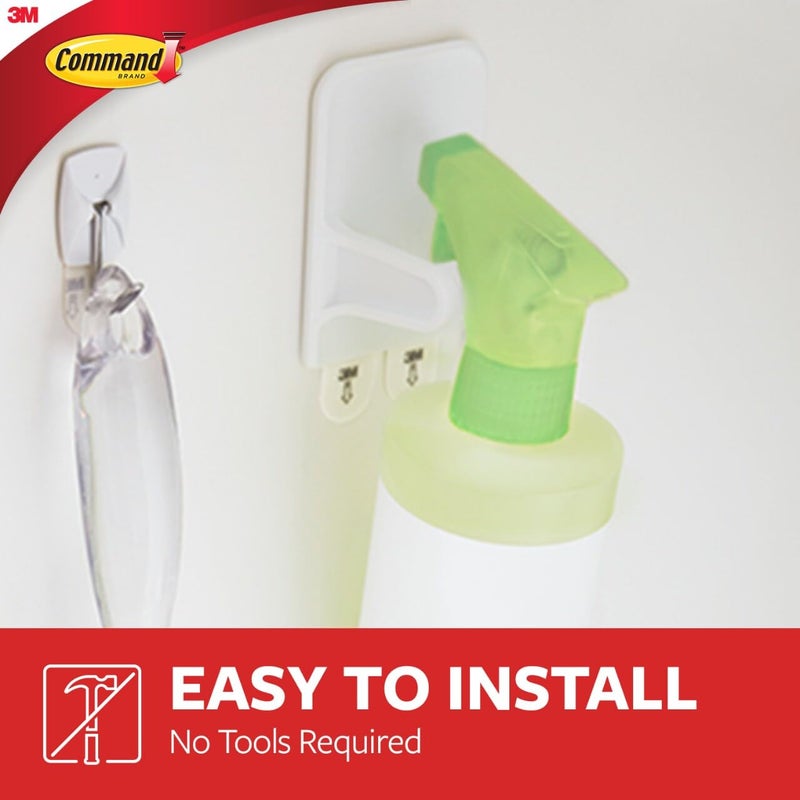 Command Command Spray Bottle Hangers, Holds up to 32 fl oz, 2 Hangers with 4 Command Strips, Damage Free Spray Bottle Holder Wall Mount to Cabinet, Kitchen, or Under Sink  - Image 4