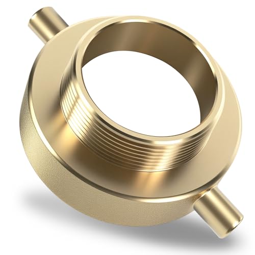 Happy Tree 2-1/2" NH/NST Female x 2" NPT Male Brass Fire Hose Hydrant Adapter with Pin Lug Brass Fire Equipment - Image 1
