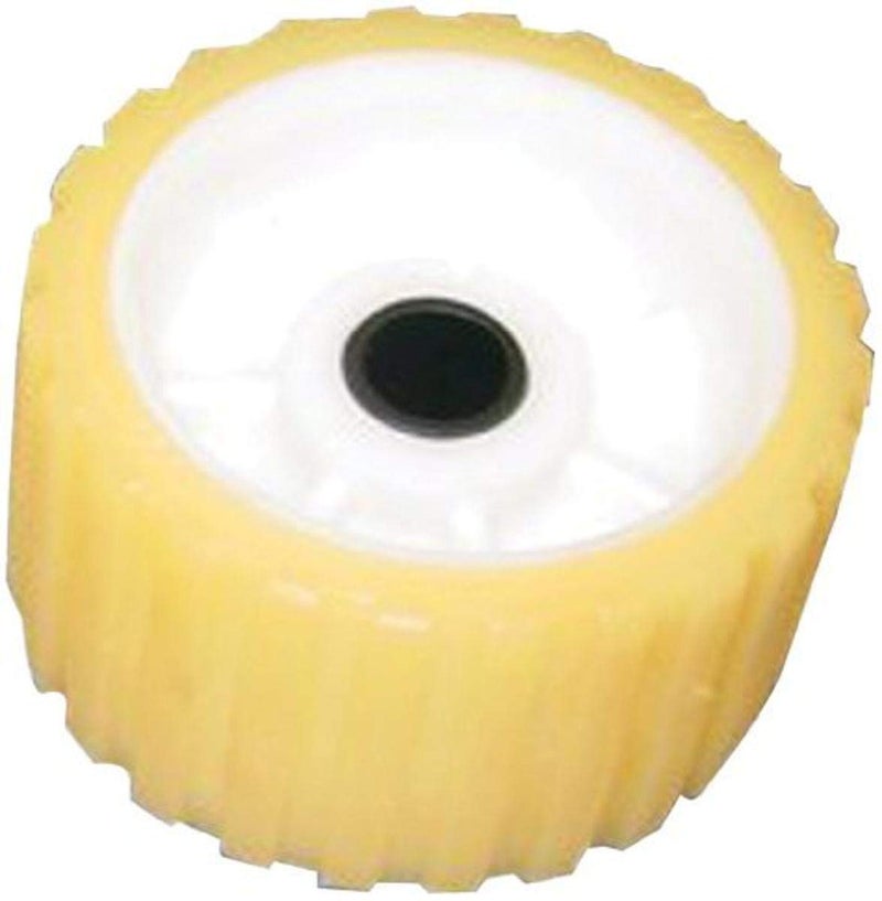 C.H. Yates Rubber 500YW-6P Yellow 5" Marine Rib Roller with 3/4" Shaft - Image 5