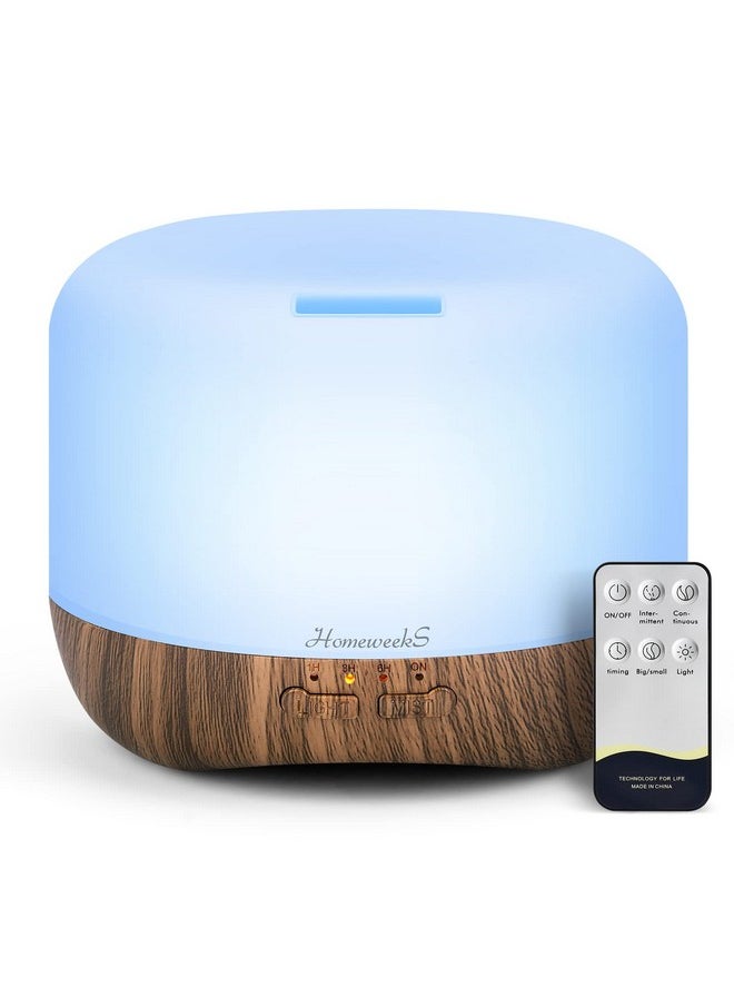 Homeweeks Aromatherapy Essential Oil Diffuser For Room Air Humidifier Aroma Scent Cool Mist Diffuser Colorful Lights Wood Cute Small Large Waterless Auto Off Ultrasonic Diffusers For Home Bedroom (300Ml)  - Image 1