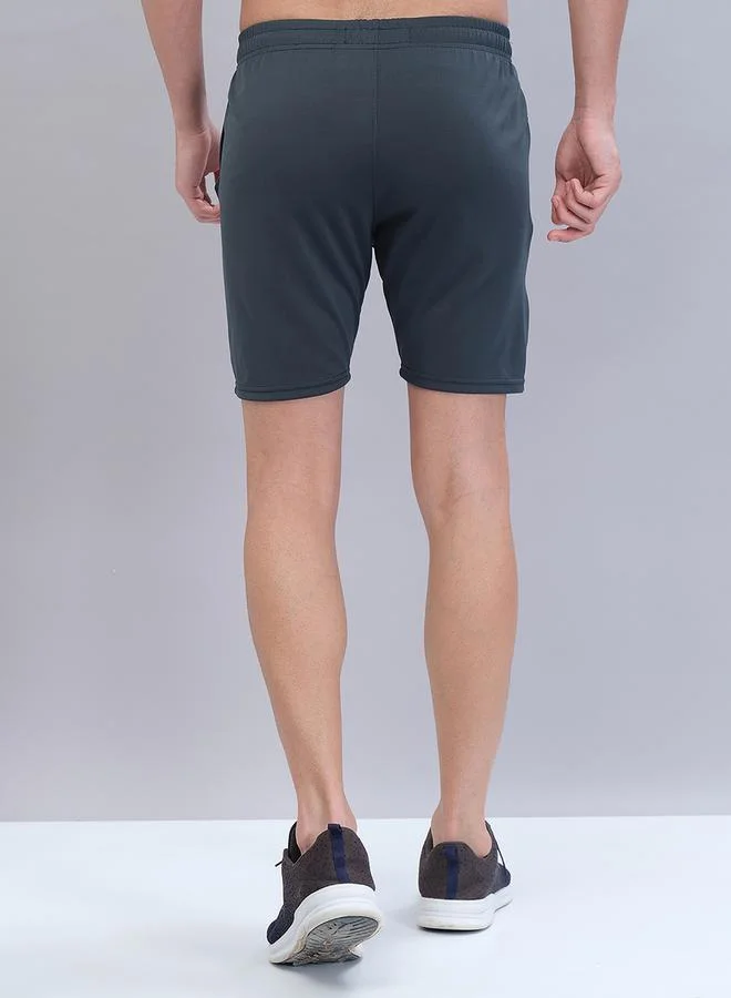 تكنوسبورت Solid Slim Fit Shorts by Styli
