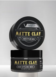 VIZO Vizo Professional MATTE CLAY Hair Styling Wax for Smooth and Extra Hold Look 150ml  - Image 1