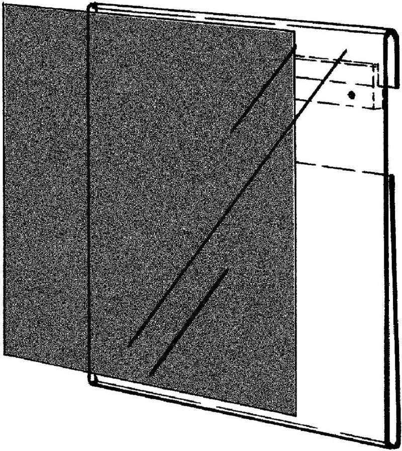 Displays2go 22 x 28 Inch Wall Mount Sign Holder Mounting Hardware Clear Acrylic WMPH2228 - Image 2