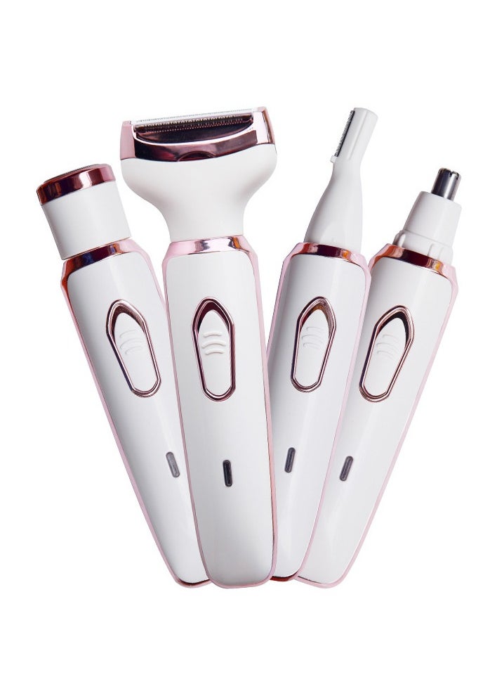 RUKYU - 4-in-1  Electric Razor for Women,  Women's Body Hair Removal, Public Shaver Bikini Trimmer Eyebrow Face Underarm, Portable Ladies Shaver, Epilator, USB Rechargeable,IPX5 Waterproof - Image 1