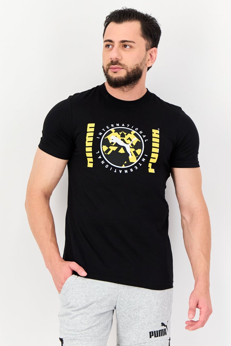 PUMA Men Sportswear Fit Short Sleeves Outdoor T-shirt, Black - Image 1