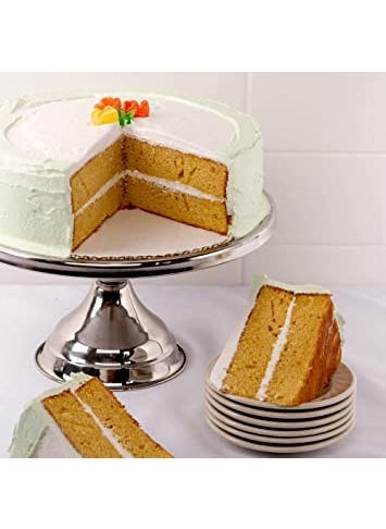 FINALITY finality Stainless Steel Cake StandPizza Stand for Decorating Cake and Pizza size32cm32cm15cm ColorSilver  - Image 3