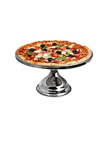 FINALITY finality Stainless Steel Cake StandPizza Stand for Decorating Cake and Pizza size32cm32cm15cm ColorSilver  - Image 4