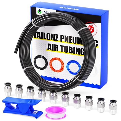 TAILONZ PNEUMATIC 8mm or 5/16 inch OD 5mm ID Polyurethane PU Air Hose Pipe Tube Kit 10 Meter 32.8ft - Image 1