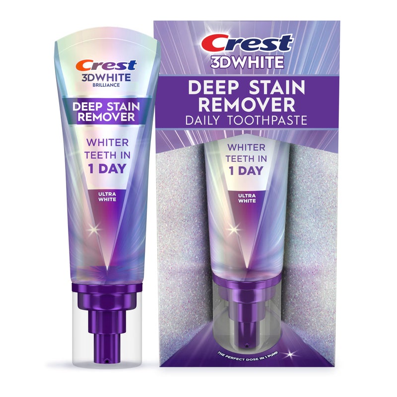 Crest 3DWhite Brilliance Deep Stain Remover Ultra White Toothpaste - 3.1oz - Image 1