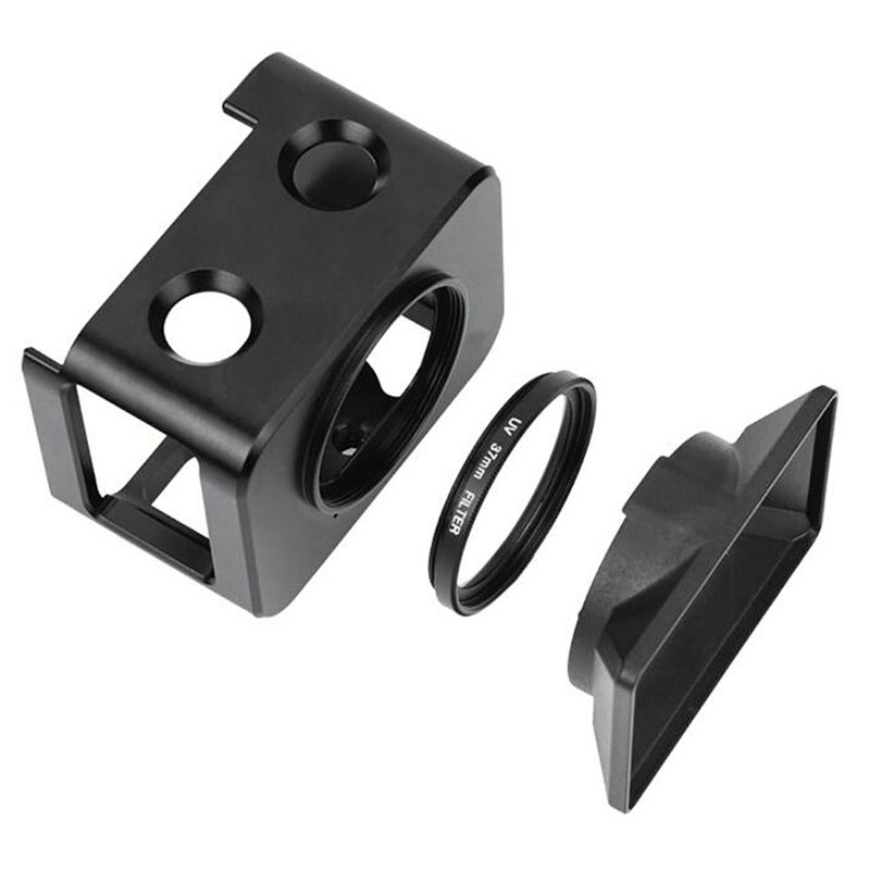 PU387B Aluminium Alloy Camera Protection Cage with UV Filter Lens Hood Sports Cameras Accessory for Sony RX0 II - Image 1