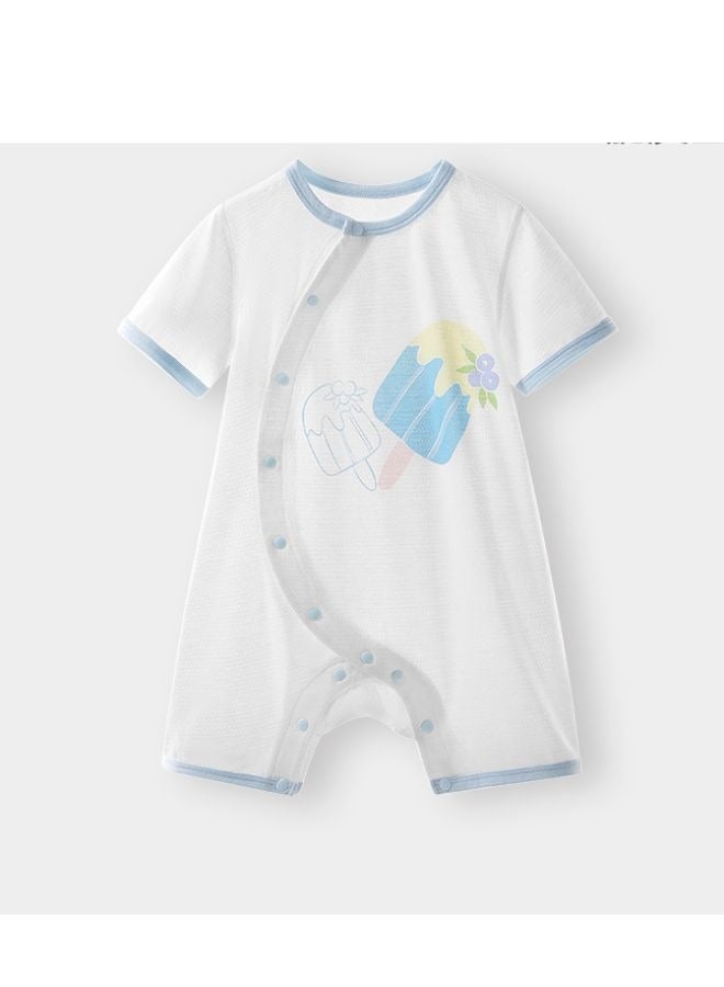 Be a better mom Unisex Baby Comfortable Organic Cotton Gauze Long Sleeves straight-front jumpsuit - Image 2