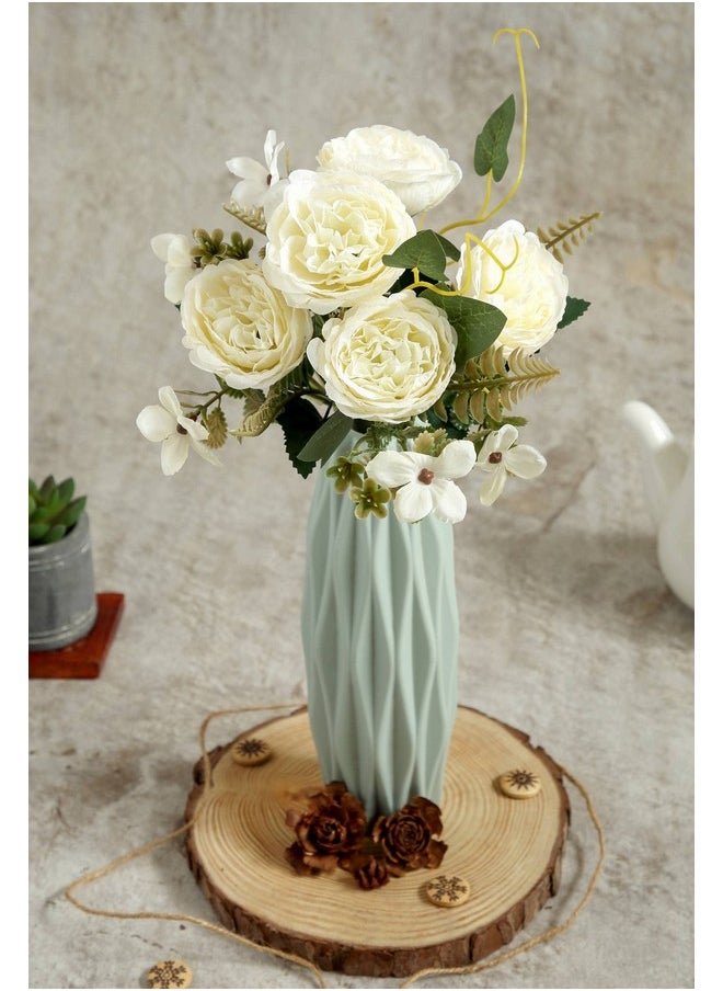 SATYAM KRAFT 1 Pcs Artificial Fake Flowers Sticks Bunch Decorative Items for Christmas,Home Decor, Newyear Decor Room Decorations, Living Room Table, Valentine(Without Vase Pot)(White) 1 Pieces. - pzsku/Z3FF7995BAA81DA821C0EZ/45/_/1736571336/5c38aa08-411d-4e28-a68e-d47ad1e8f008