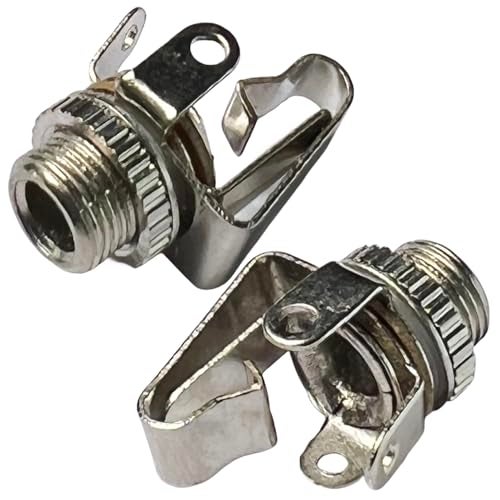 CESS 1/8" 3.5mm Mono TS Female Jack Socket with Switch Panel Mount (10 Pack) - Image 1