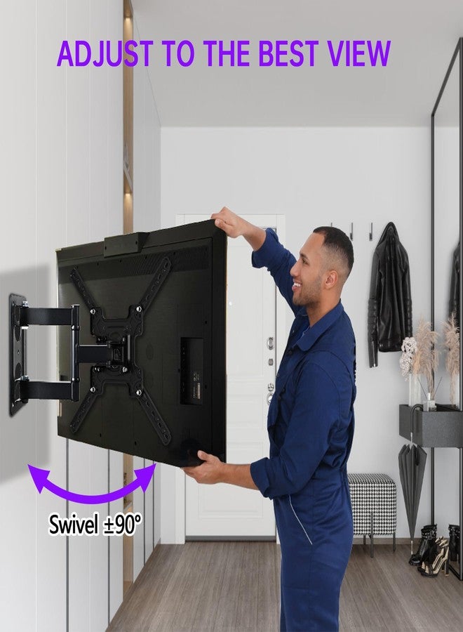 Demiwise TV Wall Mount for 26-55 Inch TV, TV Mount with Articulating Arm, Swivel, Metal TV Stand with Max VESA 400x400mm, Holds up to 66 lbs, Easy Installation. - Image 5