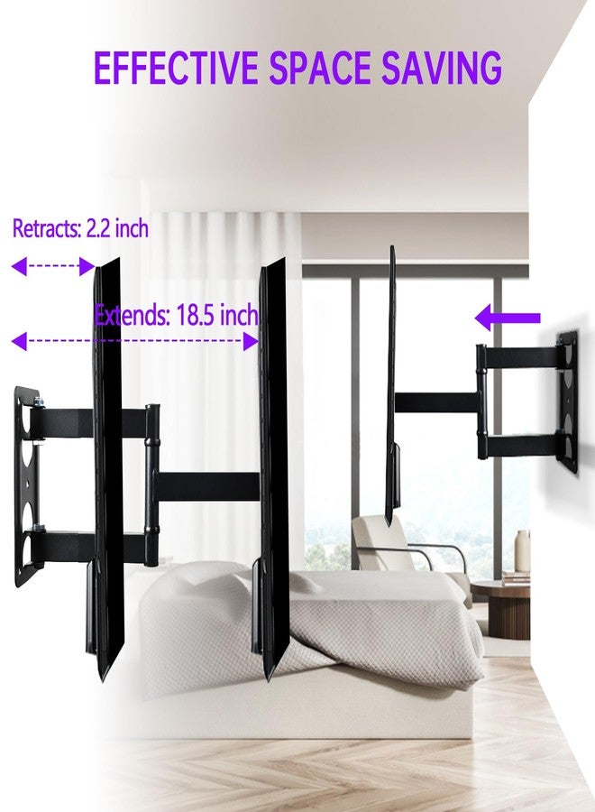 Demiwise TV Wall Mount for 26-55 Inch TV, TV Mount with Articulating Arm, Swivel, Metal TV Stand with Max VESA 400x400mm, Holds up to 66 lbs, Easy Installation. - Image 4