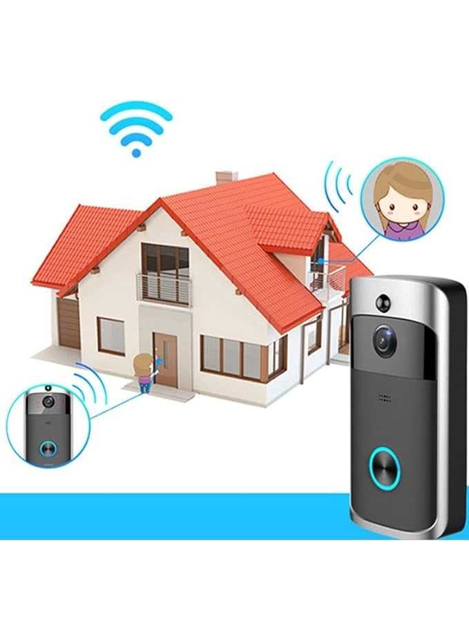 جرس باب ذكي لاسلكي مع صوت التنبيه – اتصال Wi-Fi وصوت ثنائي – تخزين سحابي مجاني وتركيب سهل - Image 2