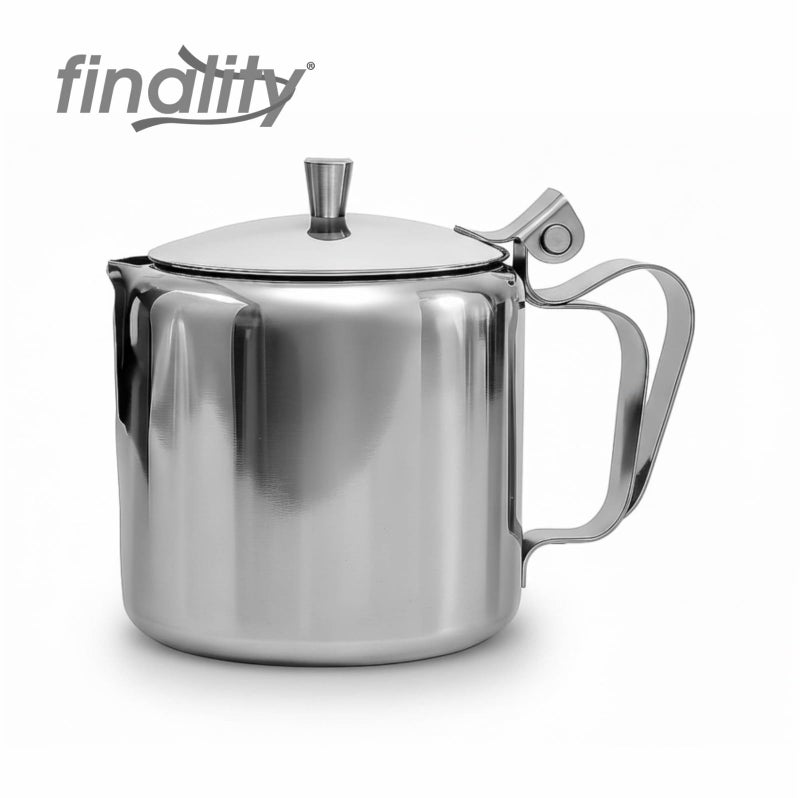 FINALITY Stainless Steel Tea Serving Pot with Handle-Tea Coffee Kettle Medium Capacity-450ml Silver Color (Pack of 1) - Image 5
